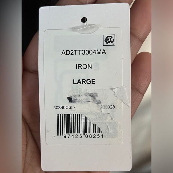 NWT 89th & Madison Velour Top Shirt Blouse Short Sleeve Iron Color Sz Large - Picture 3 of 6